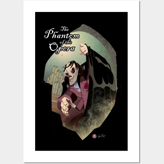 The Phantom of the Opera w/ Title Wall Art by Andrew Harmon